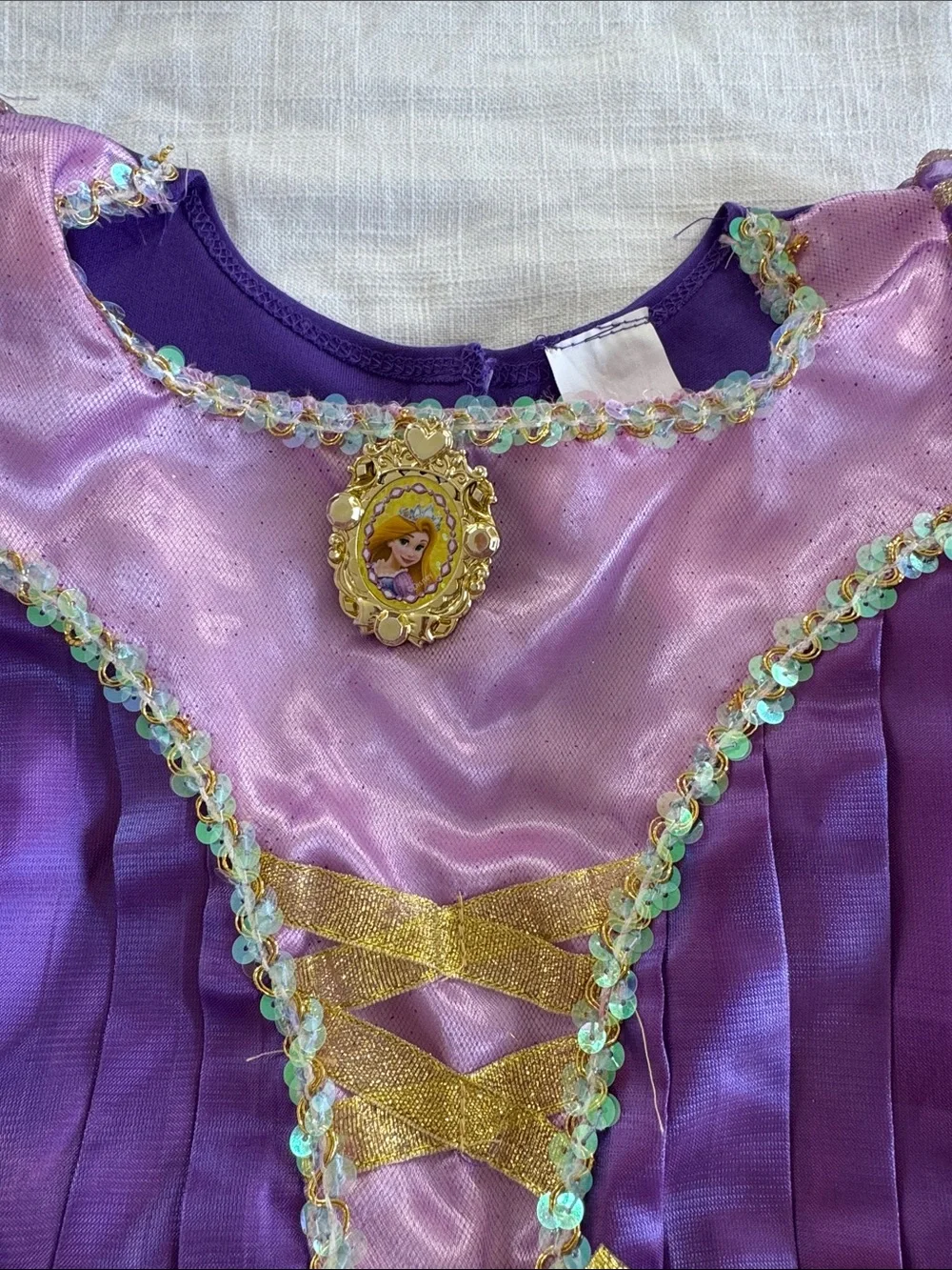 Disney Purple and Pink Princess Dress-Up Gown with Gold Trim